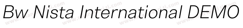Bw Nista International DEMO Black字体转换